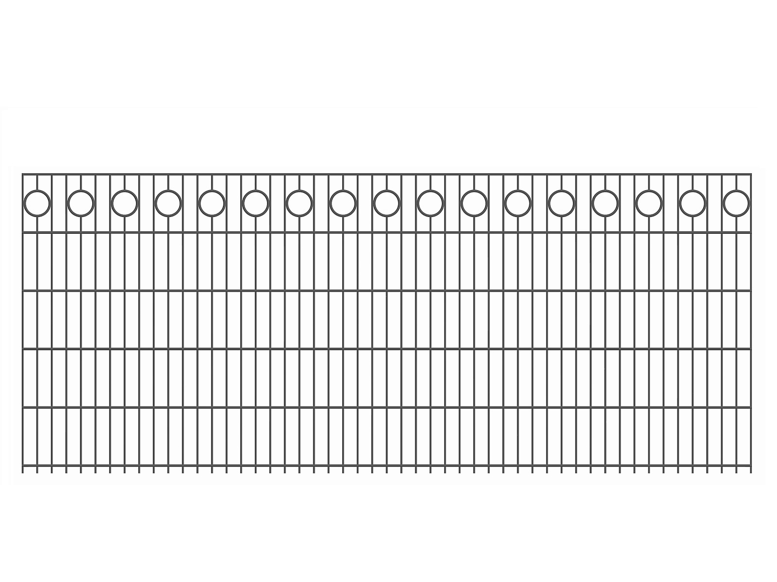 Schmuckzaun "Kreis" 2510mm