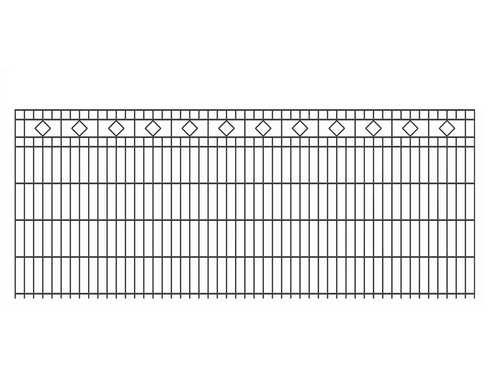 Schmuckzaun "Karo" 2510mm
